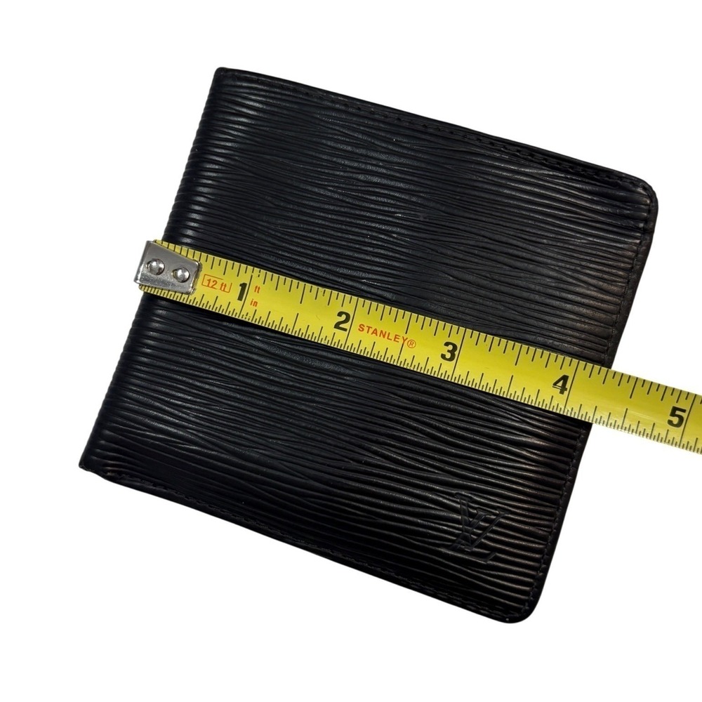Louis Vuitton Men's Black Epi Leather Bifold Wallet Coin Pocket - Picture 11 of 15